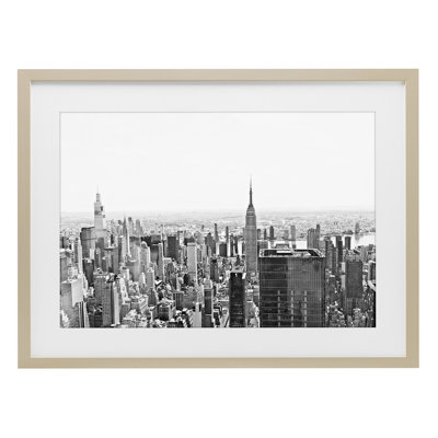 New York City Scape View Framed Print Under Glass, design by Kali Wilson