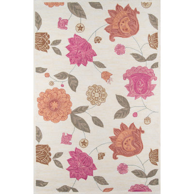 Marmolejo Hand Hooked Floral Indoor Rug