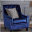 Fauteuil club velours bleu marine