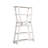 Modern Display Cabinet 4- Tier Open Shelving with Center Drawer in White Oak