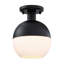 Plafonnier semi-encastré Mid-Century 1 lumière Schoch-731622150