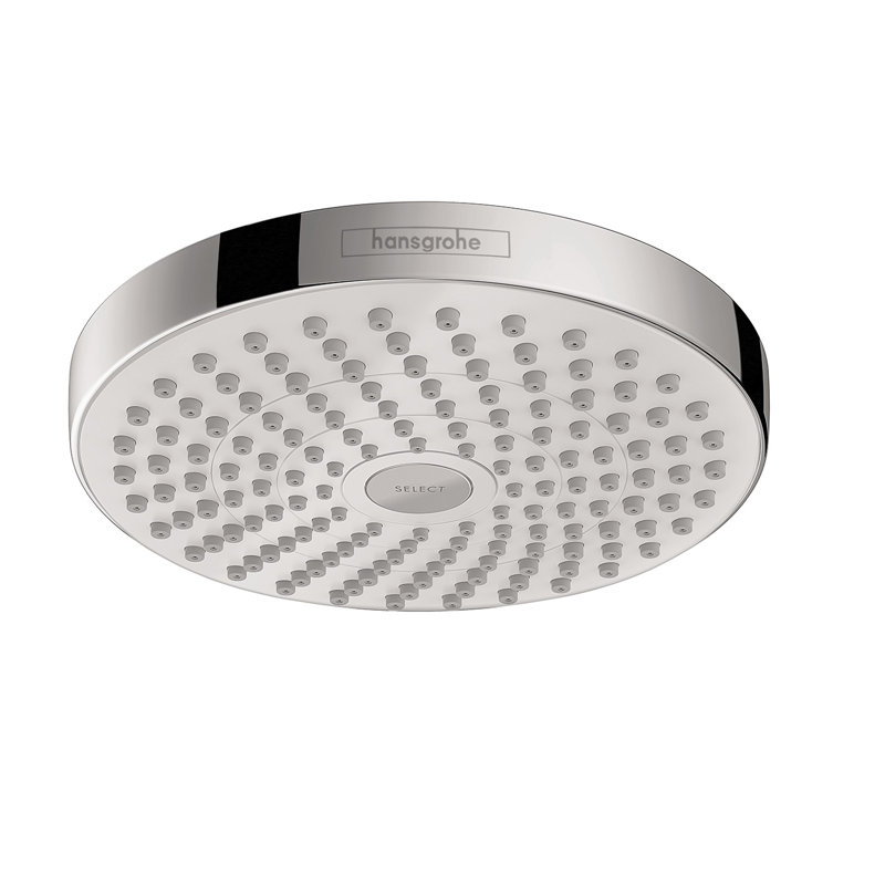 Croma 2.0 GPM Shower Head, Chrome / White