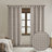 Anaheim Natural Plaid Faux Leather Tab Top Single 50x84" L Curtain Panel with Fleece Lining-1346895087-1414683147
