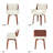 Chayne Faux Leather Upholstered Swivel Dining Armchairs-1483545562