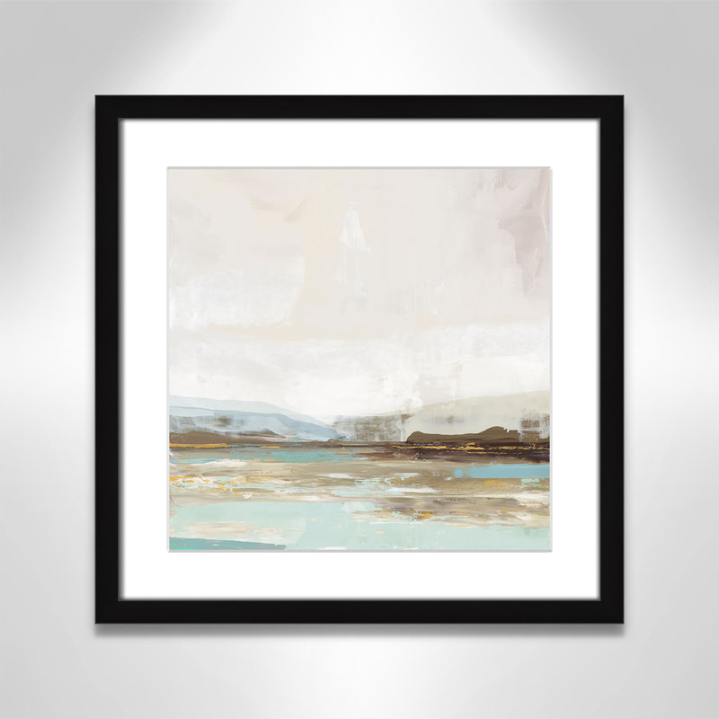 «Vibrance of Blue Print» par Allison Pearce, Papier avec cadre simple noir, Oui, H 17 po x l 17 po x P 0,75 po