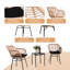3 pièces de mobilier d'extérieur en osier de luxe, ensemble de patio, ensemble de sièges de patio, ensemble de conversation