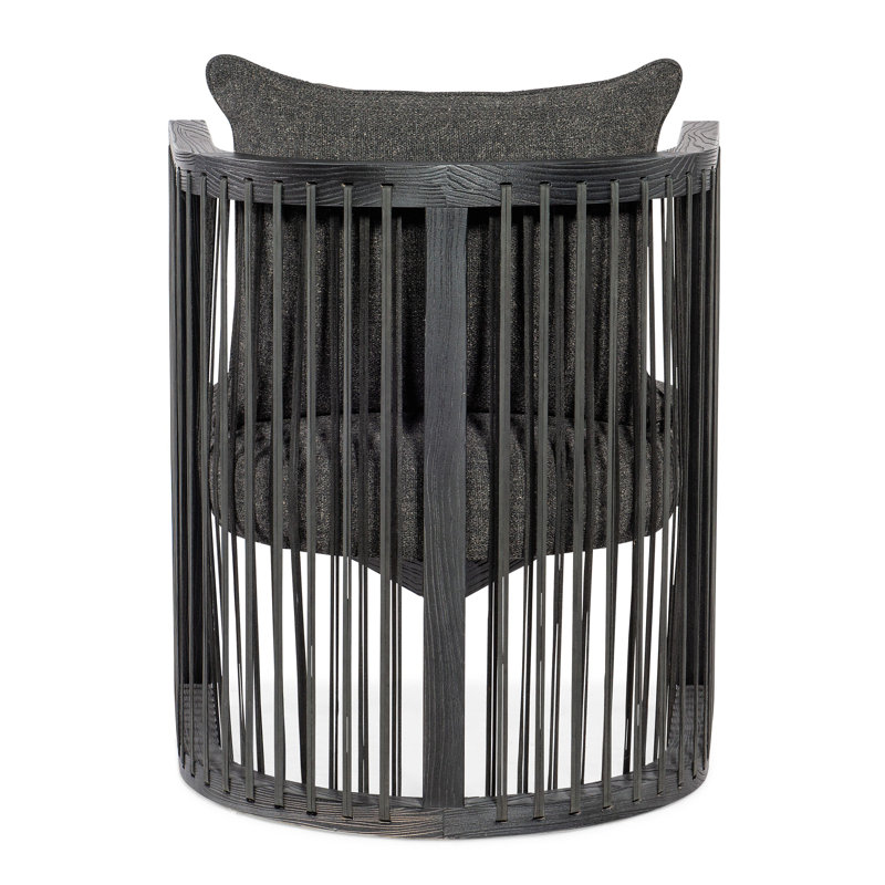 CC Club Chair, Black Linen Blend