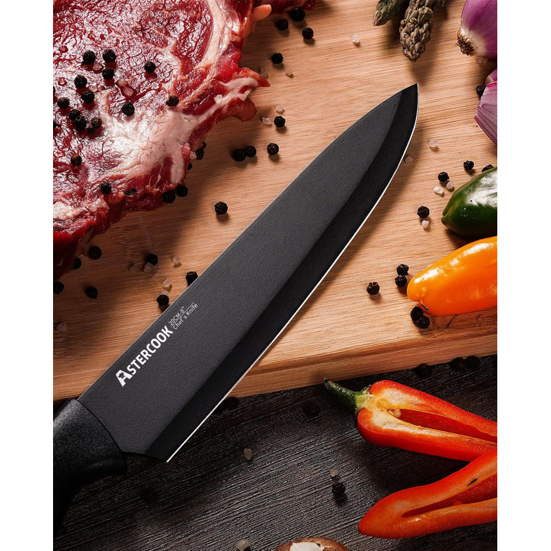 AIRPJ 14 Piece Stainless Steel Knife Block Set