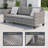 Patio Outdoor Furniture Set Rattan Coversation Seating Set Thickening Cushions With 3-Seater, Ottomans for Lawn, Poolside-1473036310-1473036299