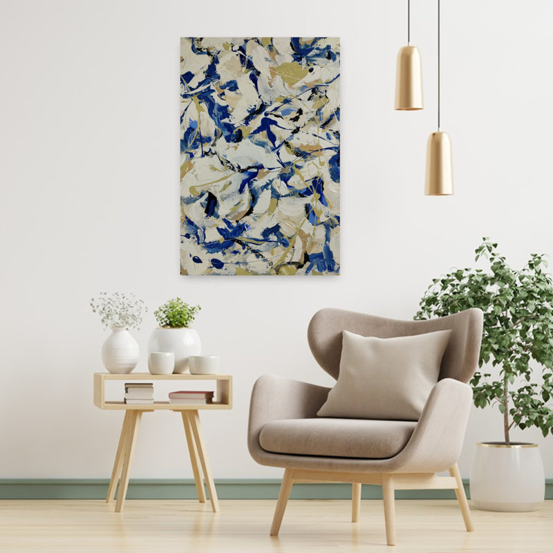 Art contemporain contemporain abstrait, H 36 po x l 24 po