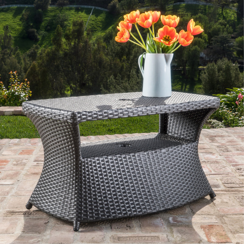 Chaise Lounge Side Table, Gray