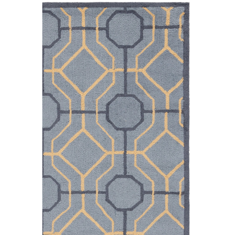 Tapis gris crocheté à la main Naya, Tapis de couloir 2 pi 3 po x 8 pi
