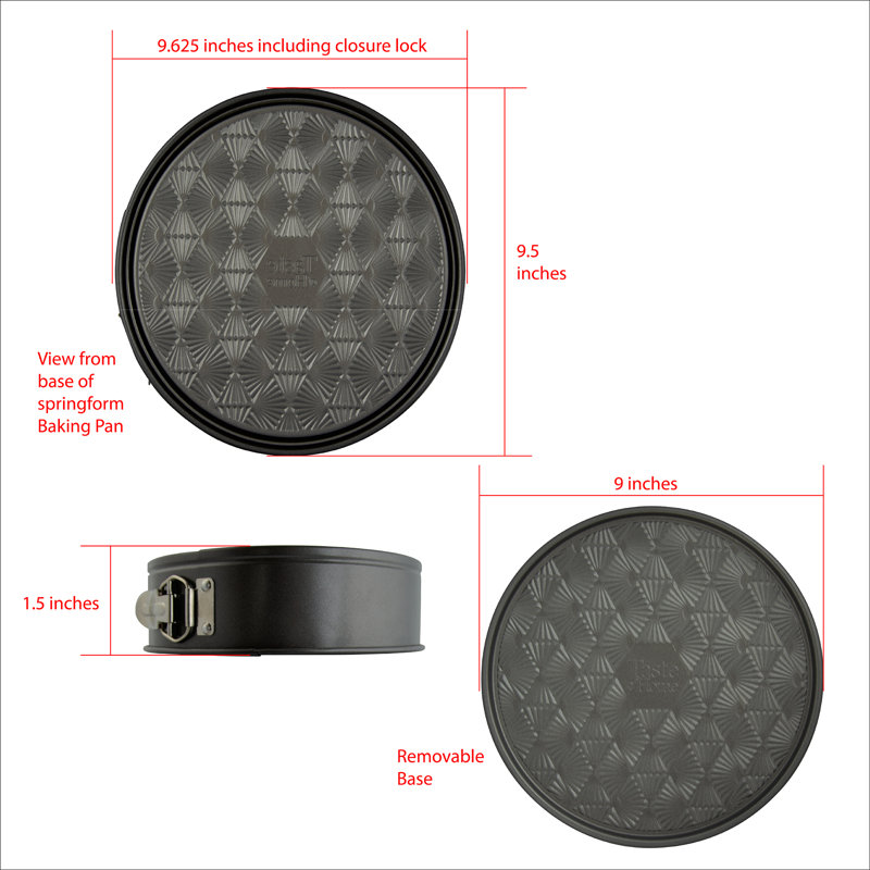 Taste Of Home 9.38'' Steel Non-Stick Round Springform Pan