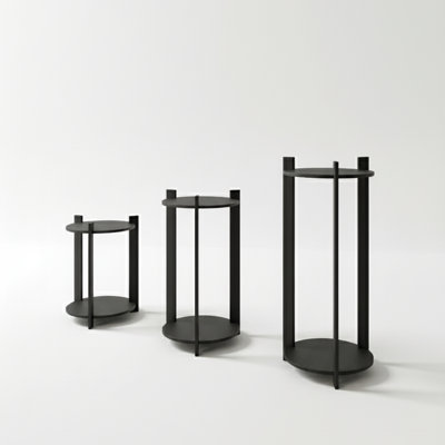 Round Tiered Pedestal Stands - Plant Stand(Set Of 3) by Corrigan Studio