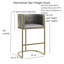 Tabouret de bar moderne avec similicuir durable et base en métal robuste