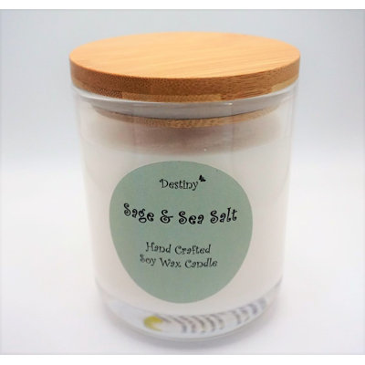 Woody Scented Jar Candle with Glass Holder