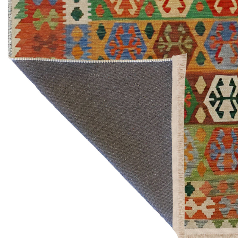 Royka Performance Washable Southwestern Indoor / Outdoor Rug, Rectangle 3'11" x 6'7"