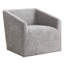 Fauteuil pivotant moderne gris 360 avec dossier doux et dossier en chenille - Rehaussez le confort de votre chambre à coucher-2070561577