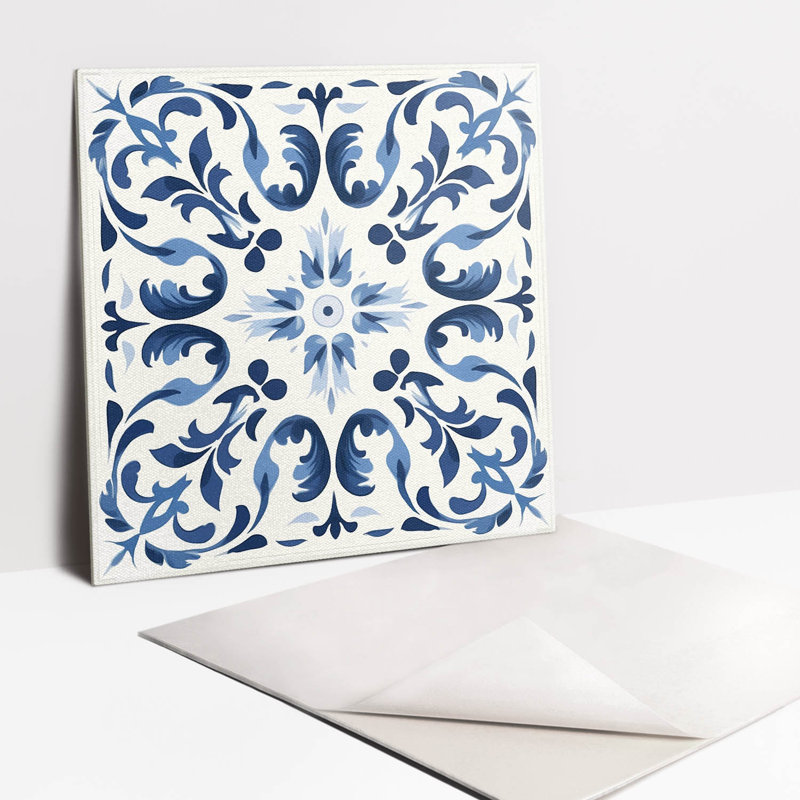 Attis 30 x 30 cm PVC Tile in Blue