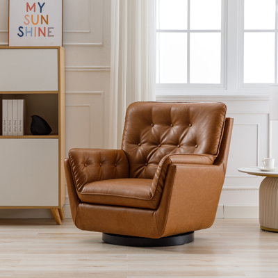 Fauteuil club pivotant rembourré Armya
