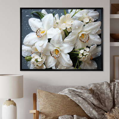 «White Orchids Still Life», reproduction d'art sur toile