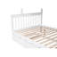 Lit superposé simple avec lit gigogne simple, garde-corps et rangement spacieux - Bois massif blanc pour la maison-1351183309