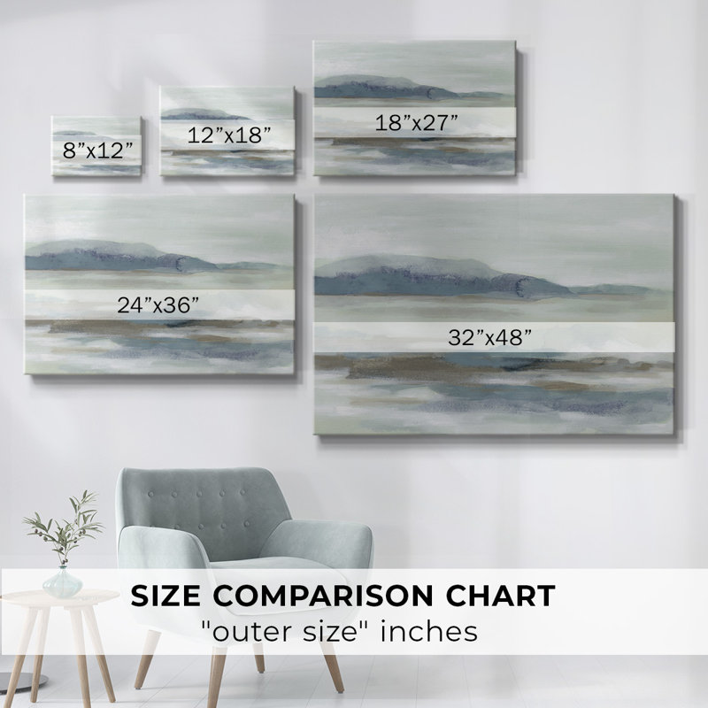 Toile tendue Soft Shores II-Gallery, H 8 po x l 12 po