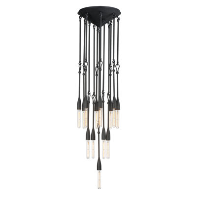 Luminaire suspendu en grappe à 13 lumières Demetress