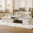 Modern Extendable Coffee Table With 4 Drawers & Storage Shelf, Centre Table For Living Room( 50"W to 70"W