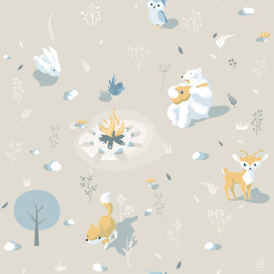 Rouleau de papier peint L 33 pi x l 20,9 po Watson Jesper Campfire