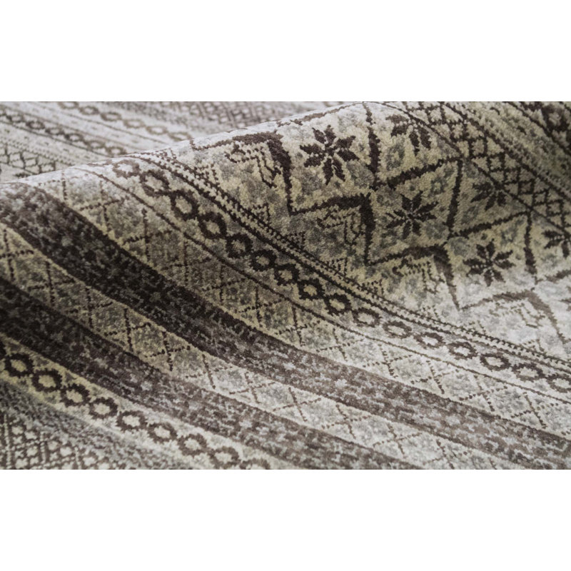 Hand-Knotted High-Quality Beige and Brown Area Rug