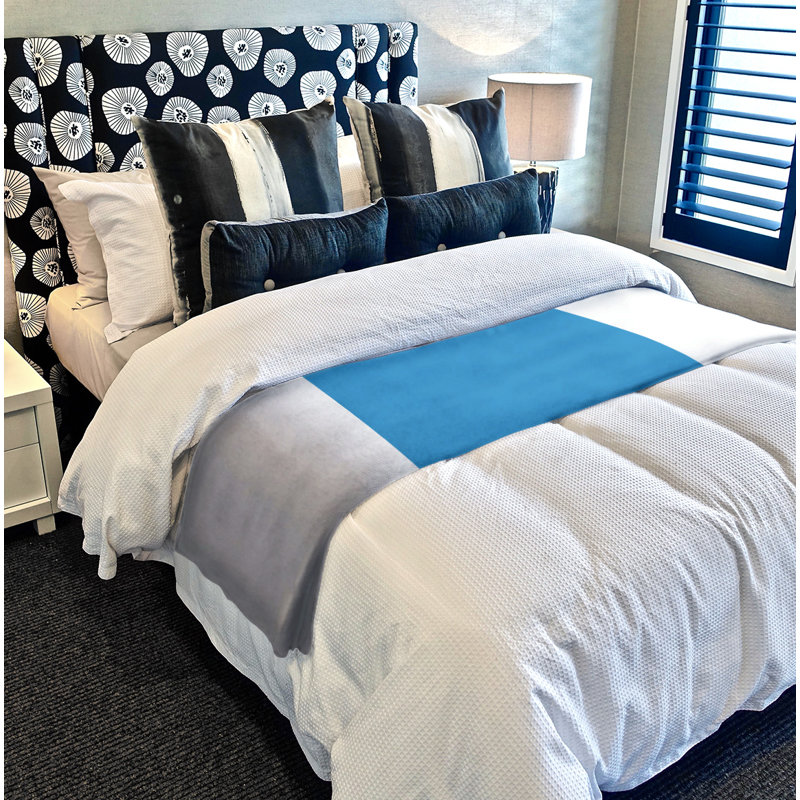 Oklahoma Quilted Throw Blanket, 50" W x 60" L, White/Basketball Blue/White