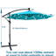 Parasol à DEL solaire 10 pi - imperméable, 8 baleines robustes, manivelle, base transversale pour terrasse de jardin, terrasse, cour, piscine-1262996330