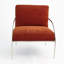 Fauteuil pivotant - Orange - Nickel