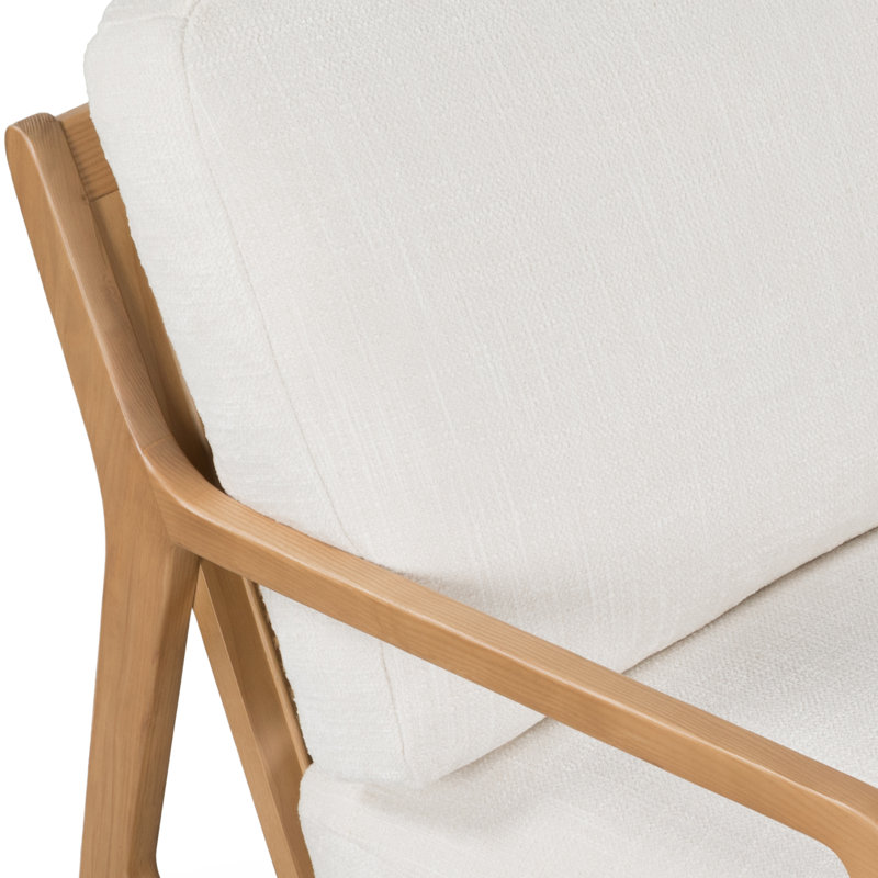 Lucas Armchair, Crosshatch Cream/Oak