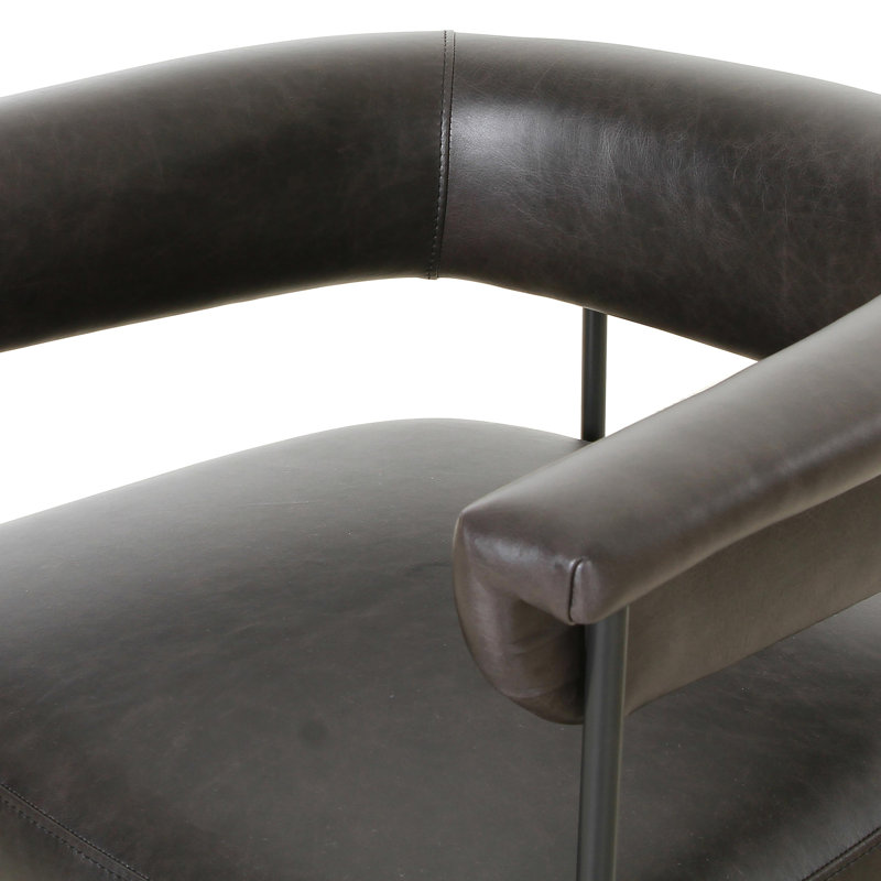 Grayson Counter and Bar Stool, Bar Stool (30.5" Seat Height), Sonoma Black Genuine Leather, Solid