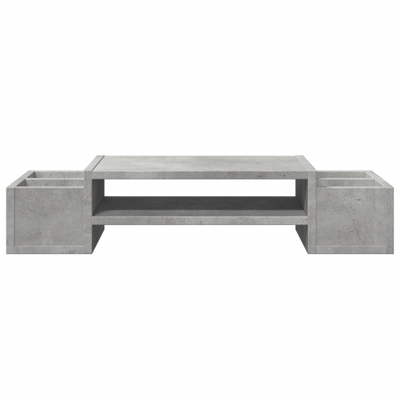 Shirika Manufactured Wood Monitor Stand, Concrete Grey