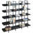 5 Tier Bookcase Home Office Open Bookshelf, Vintage Industrial Style Shelf With Frame-2084559852