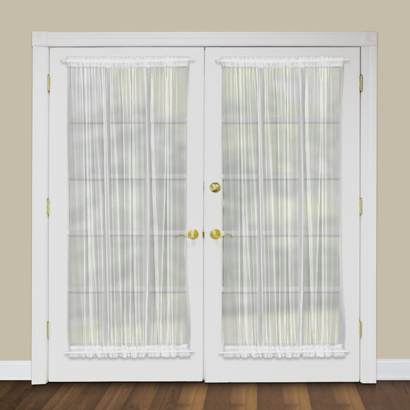 Arles Sheer Single Curtain Panel, 48" W x 72" L, Flax