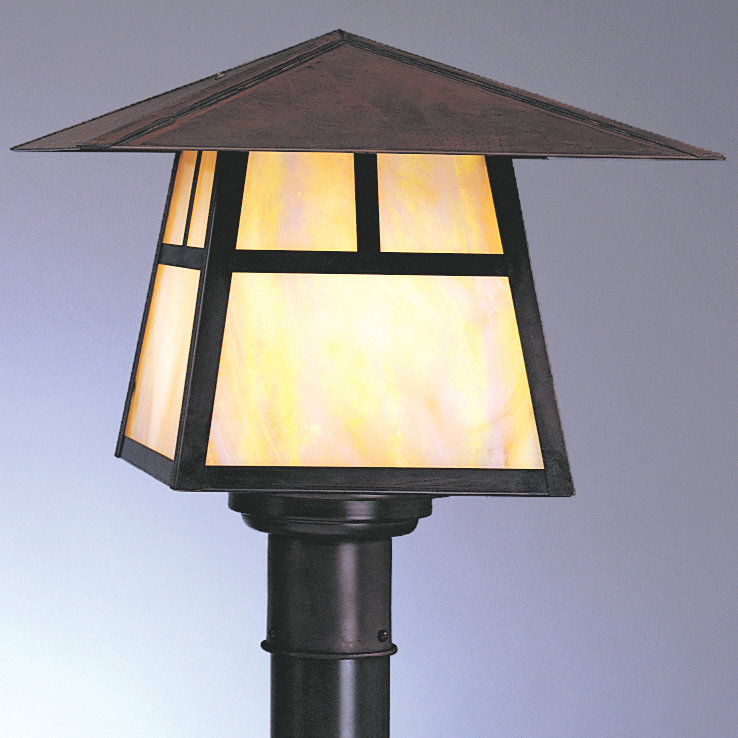 Carmel Lantern Head, 12" / Dart, Satin Black, Rain Mist