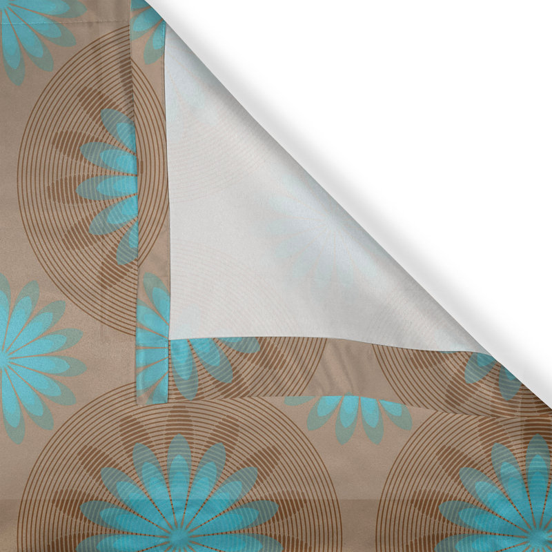 Rideau géométrique à œillets Dakota Fields 50 po x 108 po taupe, L 50 po x L 54 po