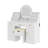 Vanity With Mirrored Lighting And Padded Storage Stool