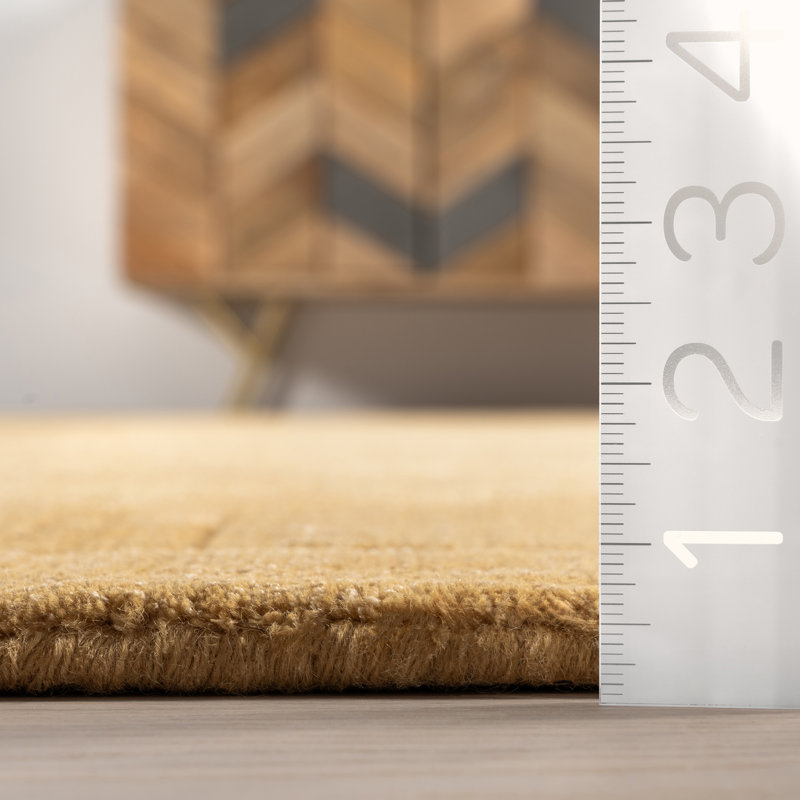 Tapis en mélange de laine Milchan High-Low, Rectangle 9 pi 6 po x 13 pi 6 po