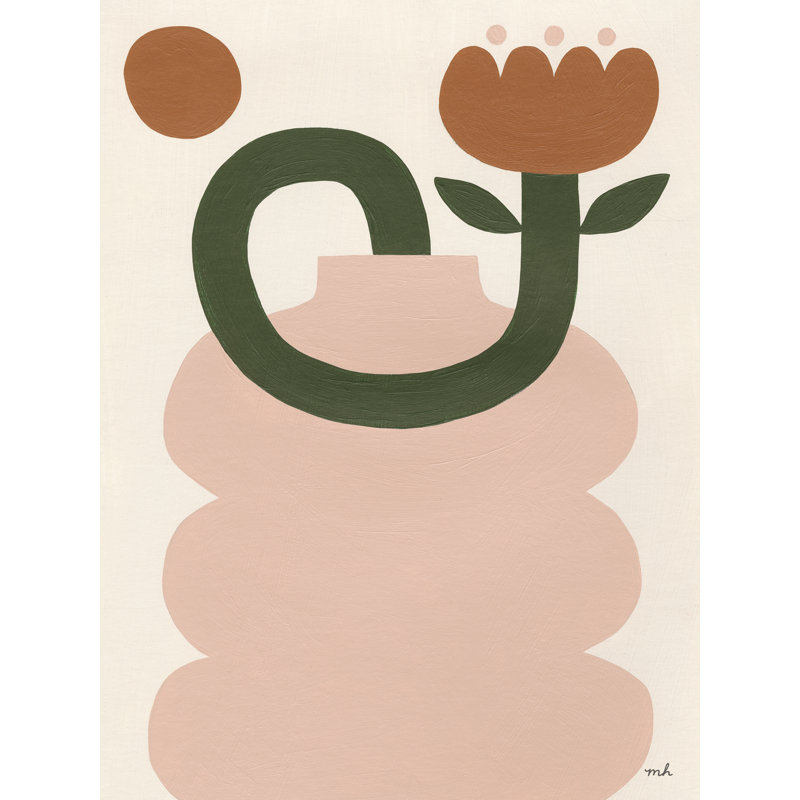 Floral Joy I - impression sur toile tendue, Imprimé à cadre argenté, Oui, H 16 po x l 12 po
