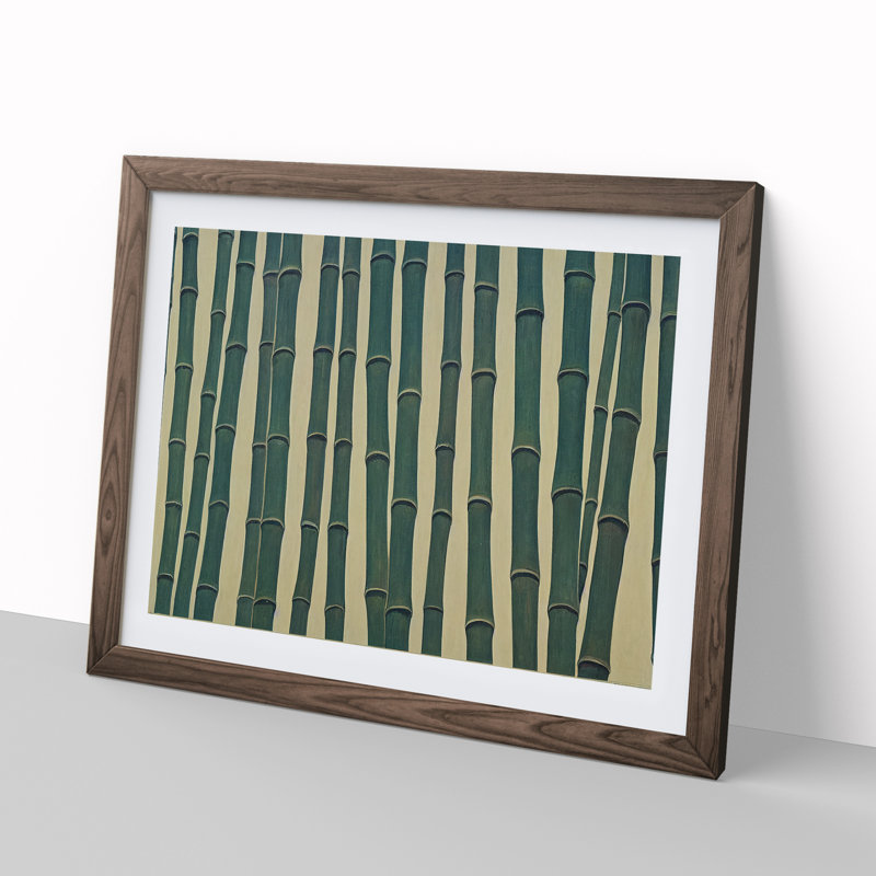 Stimulating Bamboo Forest - Framed Print, 25cm H x 34cm W x 2cm D, Walnut
