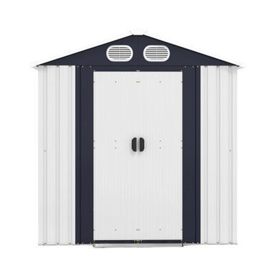Remise de rangement extérieure 8 pi x 6 pi Campcraft, remise à outils en métal et rangement extérieur avec portes verrouillables et évents d'aération