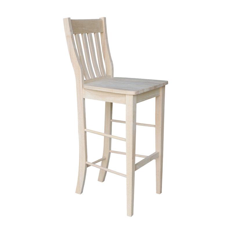 Deyanira Solid Wood Bar Height Stool