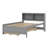 Full Size Bed With Twin Trundle, Wood Platform Bed With Bookcase Headboard And Storage Drawers-1910859288