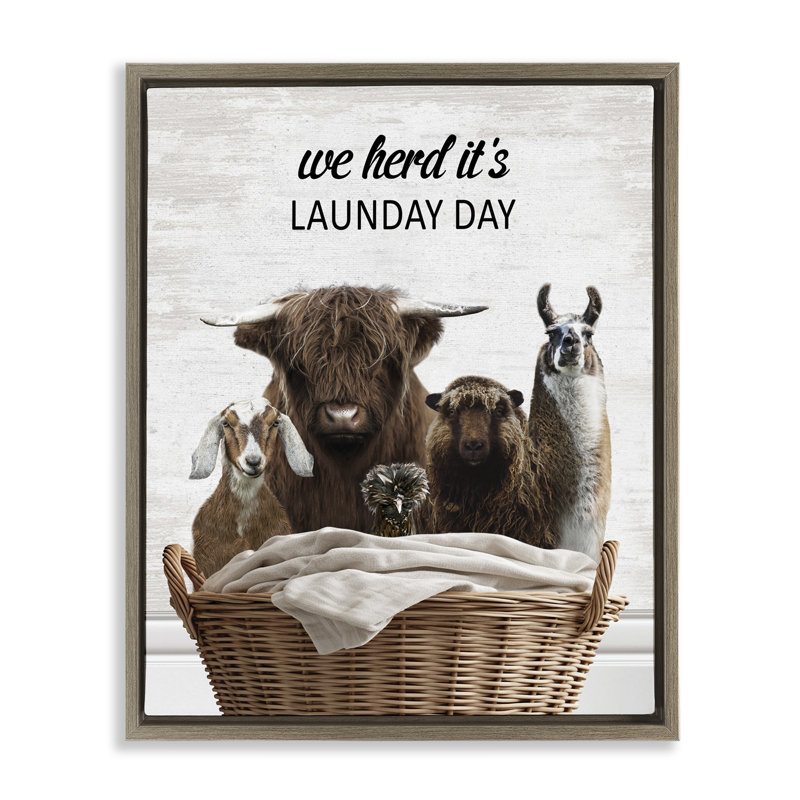 Cadre flottant Herd It's Laundry Day, Cadre flottant orme Montalcino, H 31 po x l 25 po