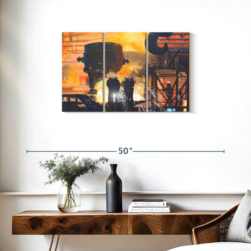 Steelworks, 20" H x 33" W